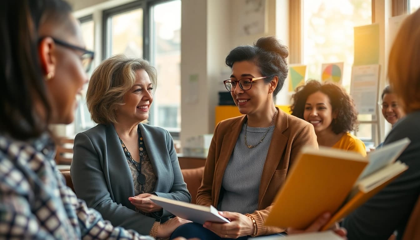 Find my true calling during a career counseling session with a supportive atmosphere and engaging visuals.
