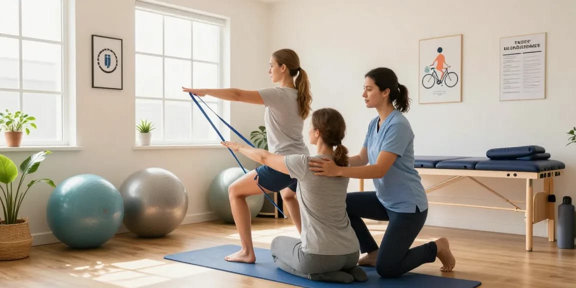 Sports massage at home by trusted healthcare providers ensuring patient care and comfort in a wellness center.
