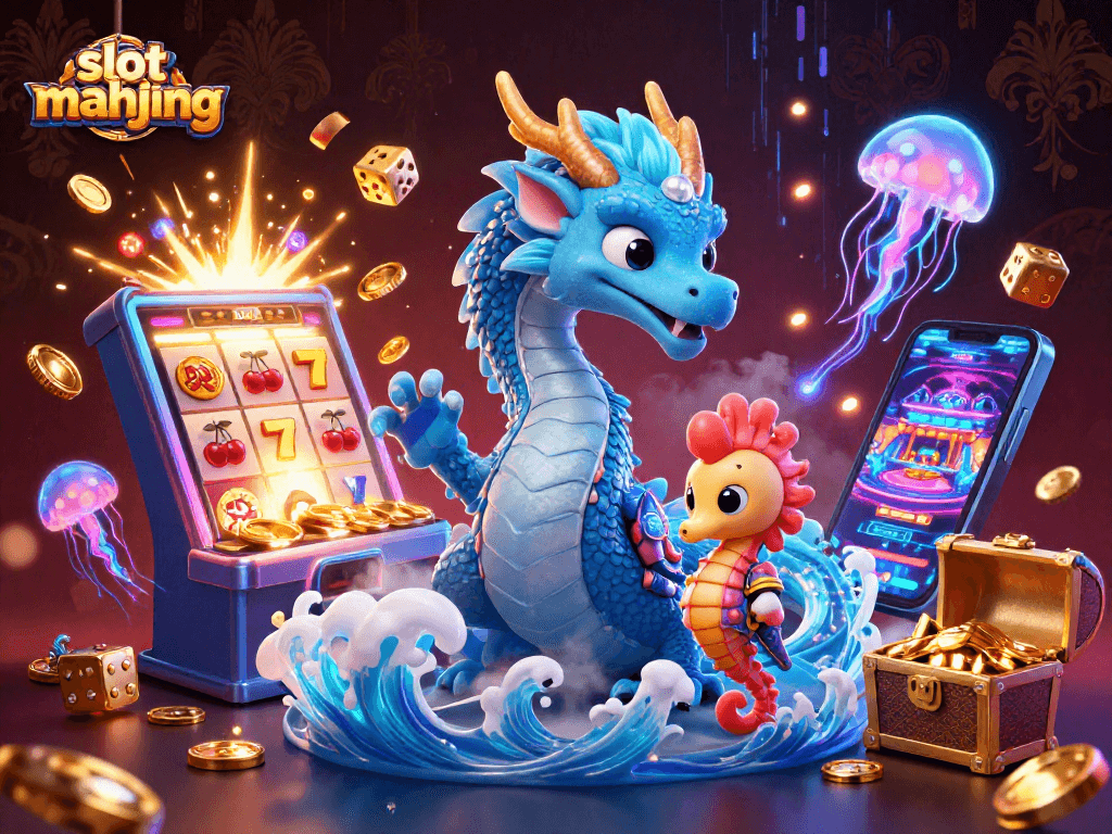 Mainkan slot mahjong yang menarik dengan karakter naga 3D dan mesin slot, menghadirkan jackpot menakjubkan.