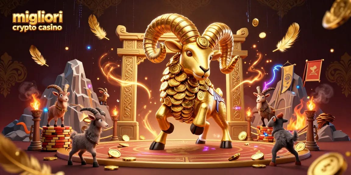Scopri i migliori crypto casino mentre il potente ariete d'oro avanza con monete.
