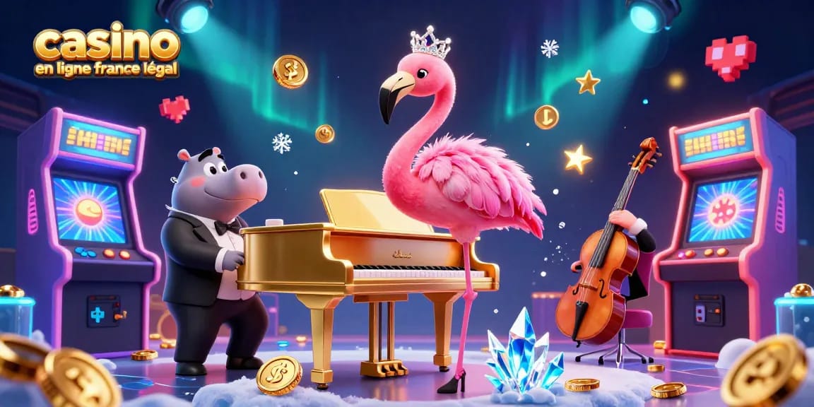 Jouez sur un casino en ligne France légal avec des machines colorées et des personnages animés dans un cadre dynamique.