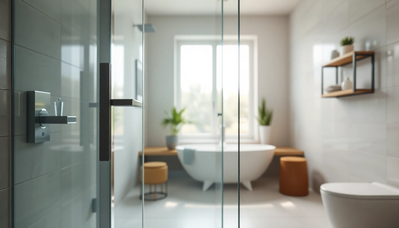 Genießen Sie die sonni Duschkabine mit eleganten Glasdetails und modernem Baddesign