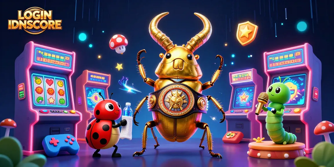Experience thrilling gameplay with LOGIN IDNSCORE in this vibrant casino-inspired illustration.