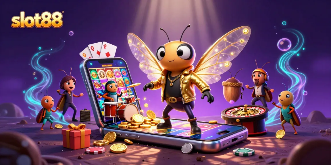 Experience slot88 excitement with this vibrant 3D illustration showcasing thrilling casino elements.