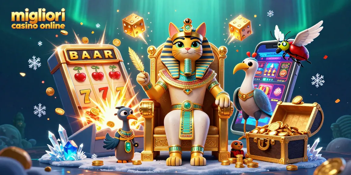 Vinci con i migliori casino online e scopri le slot imperdibili in un'illustrazione affascinante.