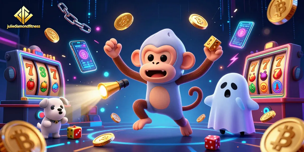 Watch the juliediamondfitness playful ghost-hunter navigate a vibrant online casino scene.