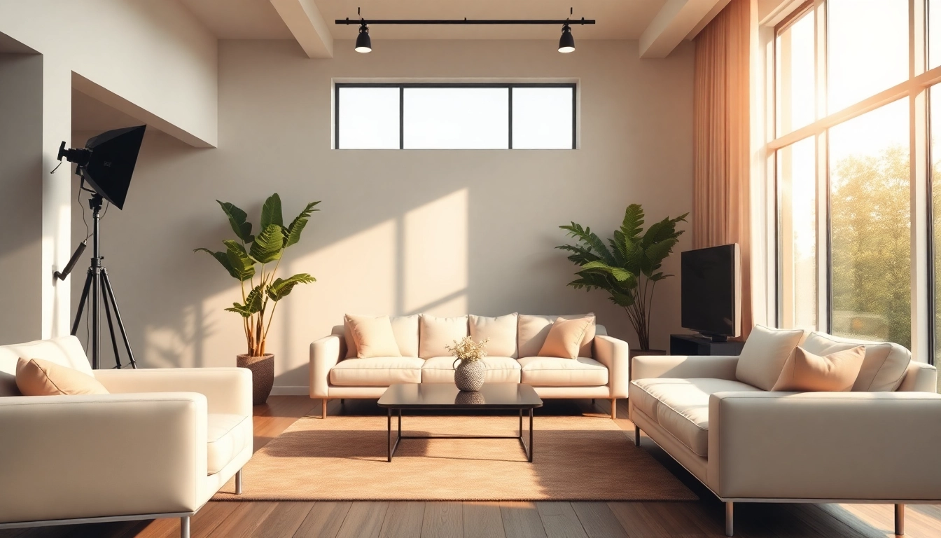 Shop ModernLighting with a stylish setup showcasing elegant lighting fixtures in a cozy living room.