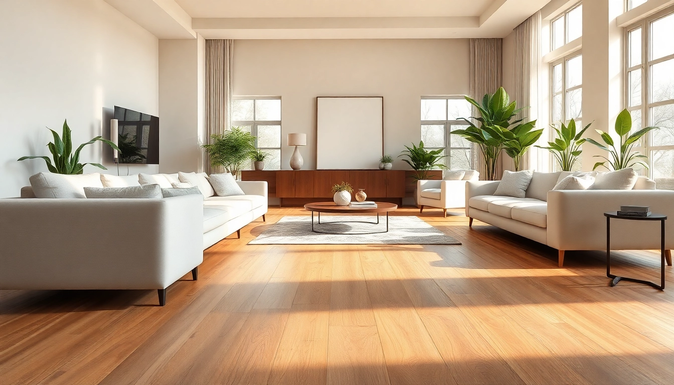 Transform your home with luxury vinyl plank flooring in an elegant modern living room.