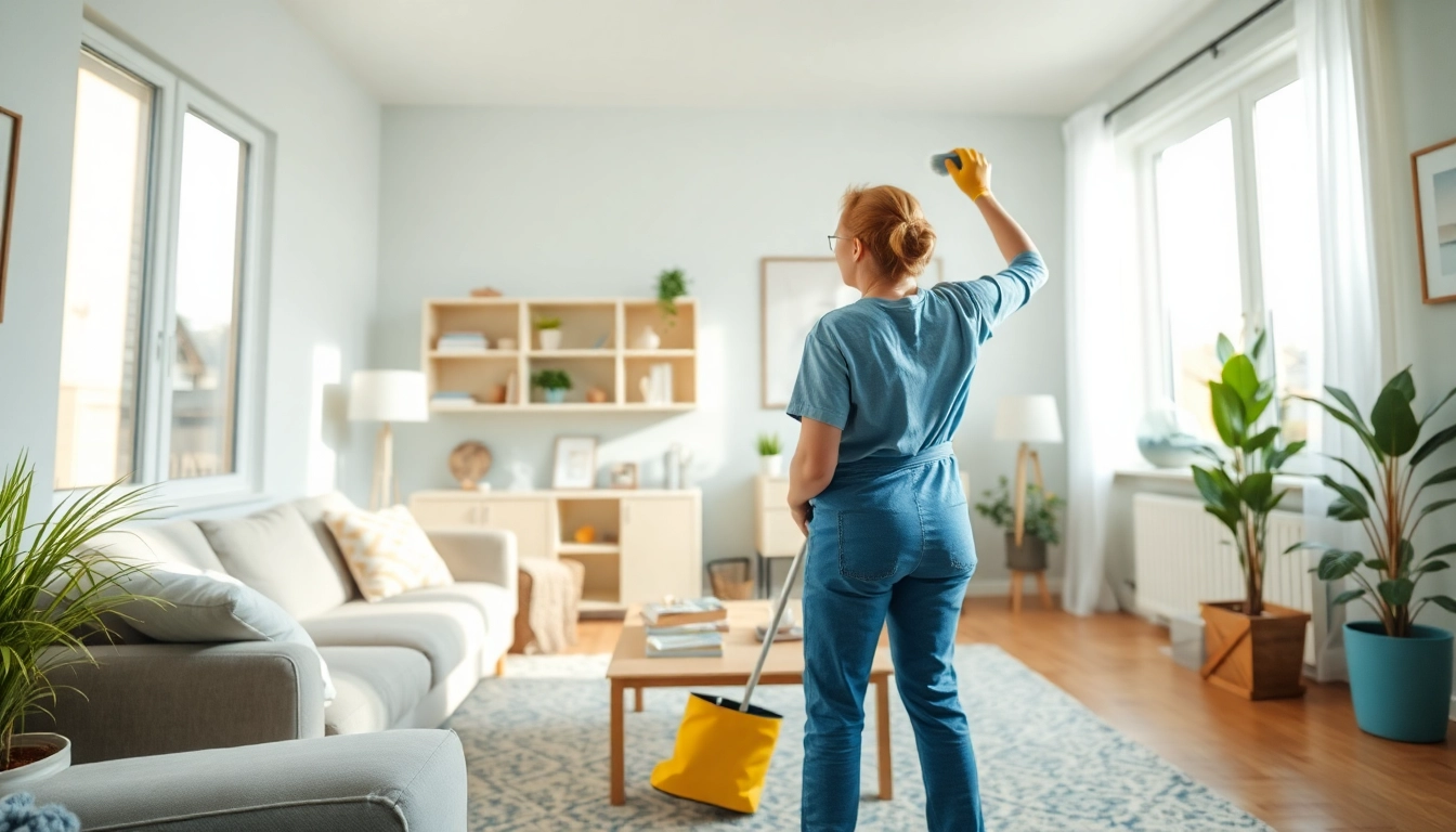 Cleaning Service professional optimizing a home environment with efficient cleaning and organization techniques.