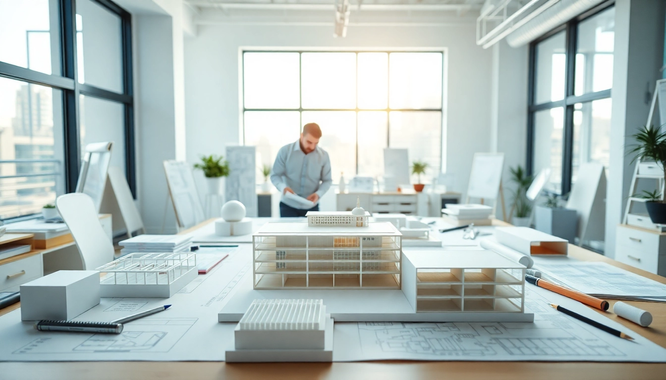 Präsentation von Architekturmodellbau Gelsenkirchen in einem modernen Studio mit präzisen Modellen.