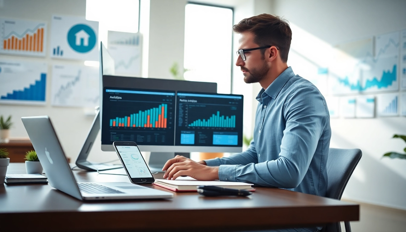 SEO in Malaysia: Professional analyzing website data in a modern office.