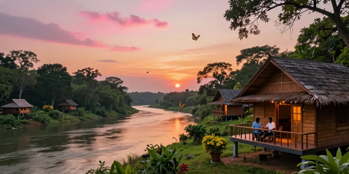 Dandeli resorts offer a stunning riverside escape for vacationers.