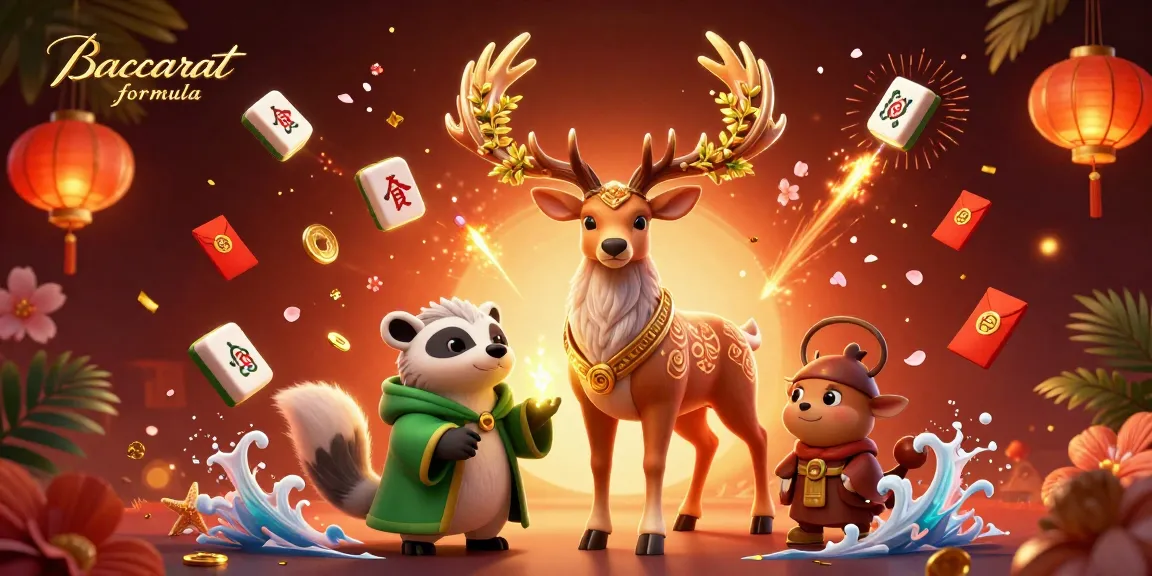 Experience the Baccarat formula through an enchanting 3D illustration featuring mystical elements.