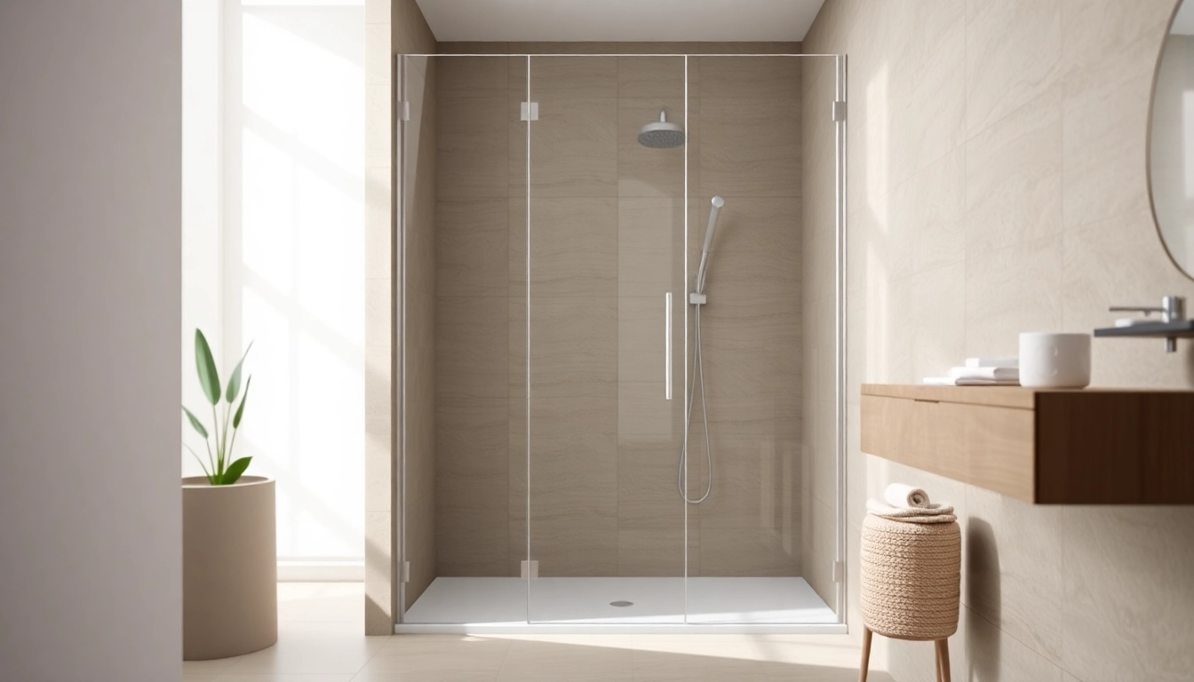 Admire la paroi de douche 150x200 en verre clair avec un design moderne et épuré.