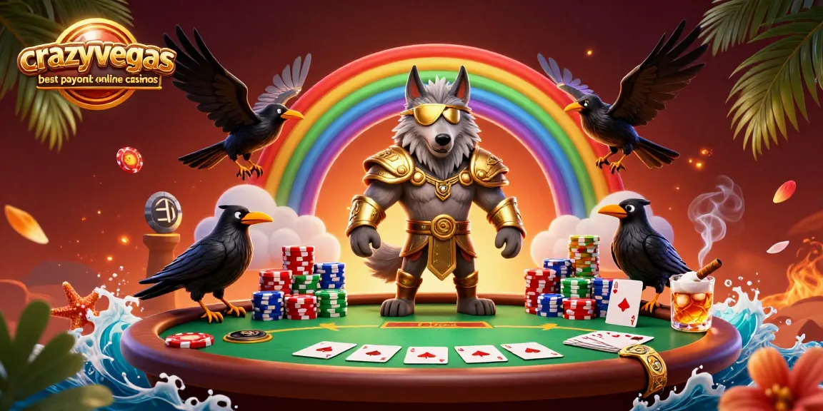 Win big at crazyvegas best payout online casinos with engaging gambling-themed artistic scene.