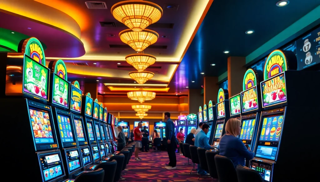 Menangkan hadiah di mesin pakde4d slot yang cerah dan menarik dalam suasana kasino yang meriah.