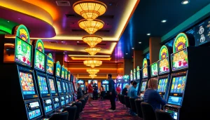 Menangkan hadiah di mesin pakde4d slot yang cerah dan menarik dalam suasana kasino yang meriah.