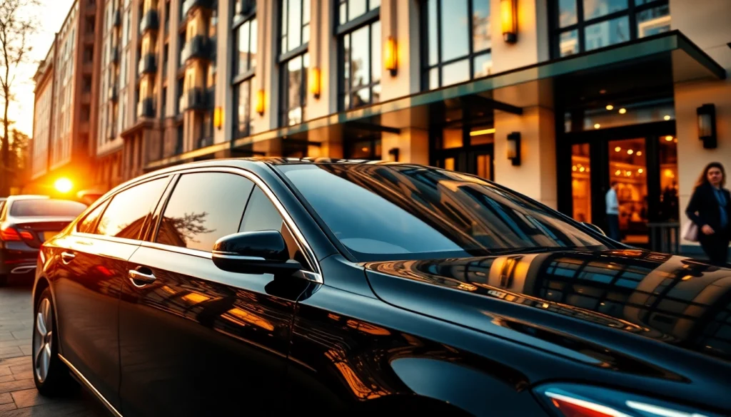 Experience luxury with Chauffeur Hire Nottingham, showcasing a professional chauffeur and elegant vehicle.