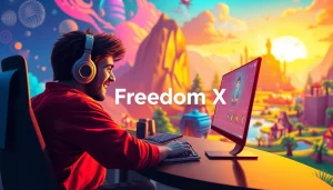 Explore the concept of Freedom X in a vibrant virtual world created by an AI game maker.