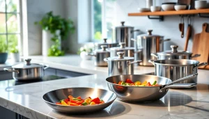Enhance your culinary experience with WMF cookware NZ beautifully showcased in a professional kitchen.