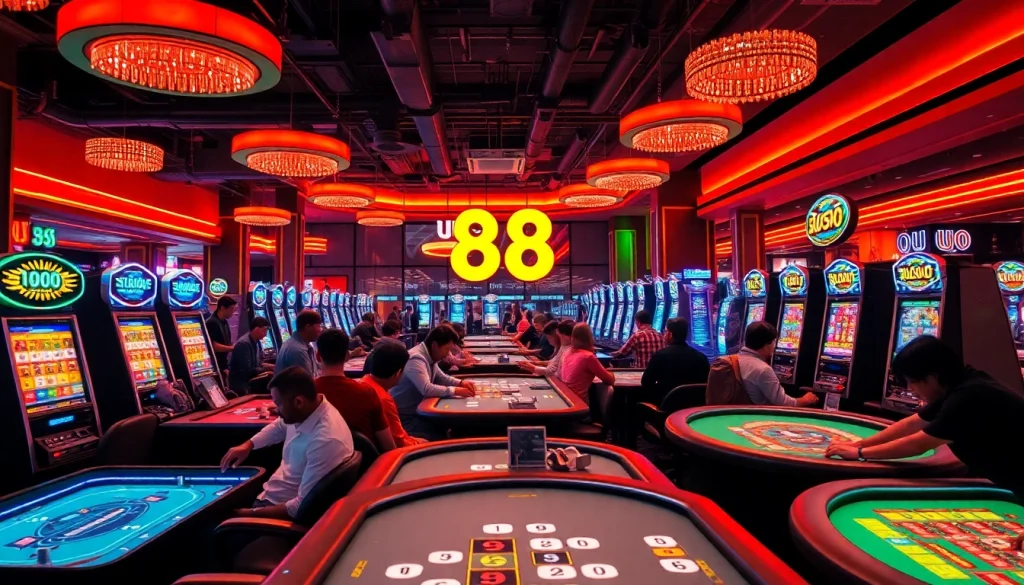 Experience the thrill of UU 88 in a vibrant casino atmosphere full of excitement.