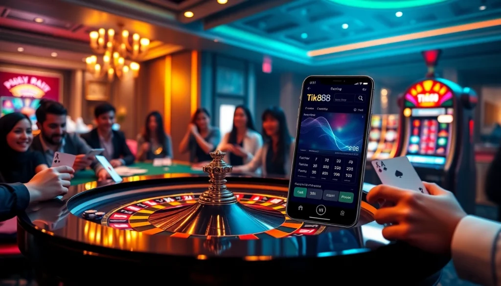 Trải nghiệm những lần thắng đầy kịch tính trên ứng dụng Tik88 trong môi trường casino sống động.