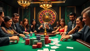 Play poker with excitement and strategy in a luxury casino environment, evoking "Nếu như vậy bám vào đây".