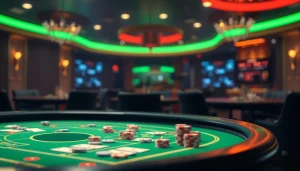 Explore a melhor casa de apostas do brasil com uma mesa de cassino vibrante e jogadores animados.