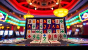 Putar slot demo mahjong dan nikmati atmosfer kasino yang berwarna-warni dan meriah.