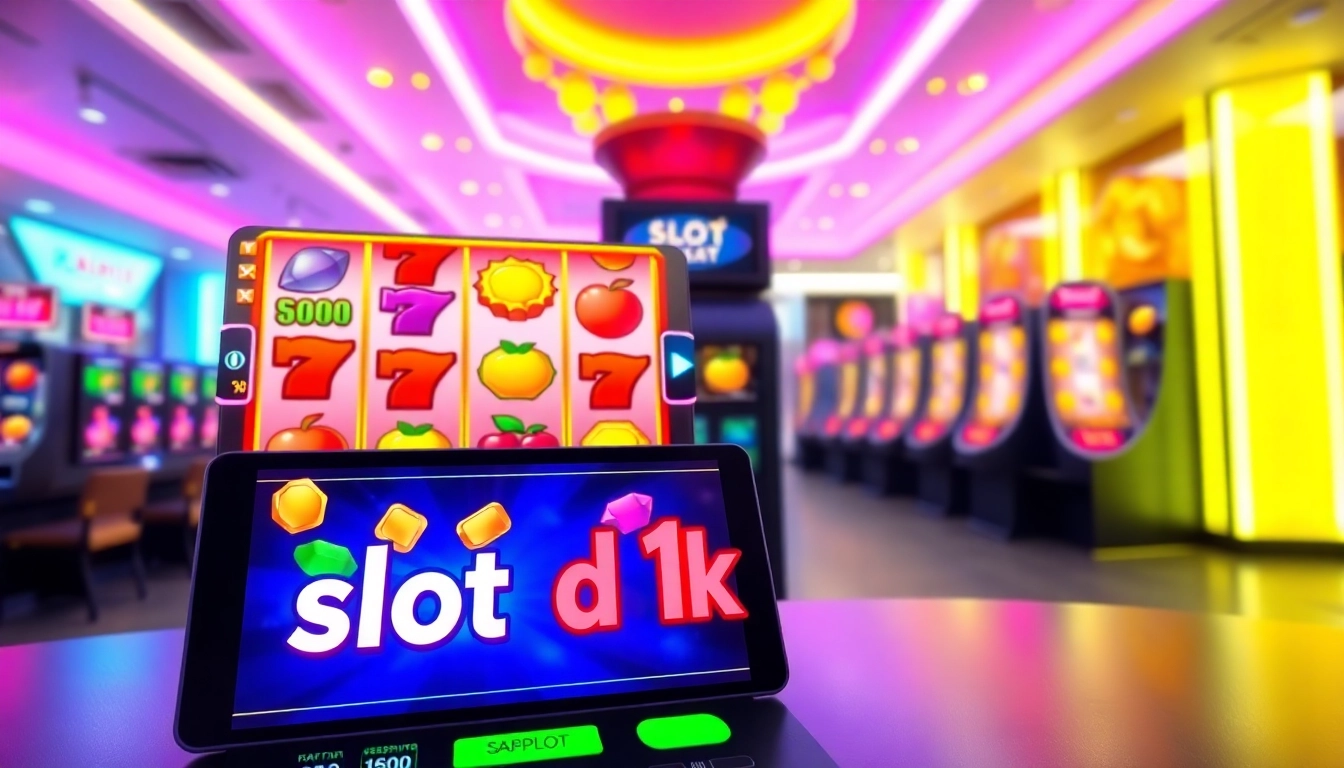 Menangkan permainan slot depo 1k dengan antarmuka menarik dan grafis berwarna-warni.