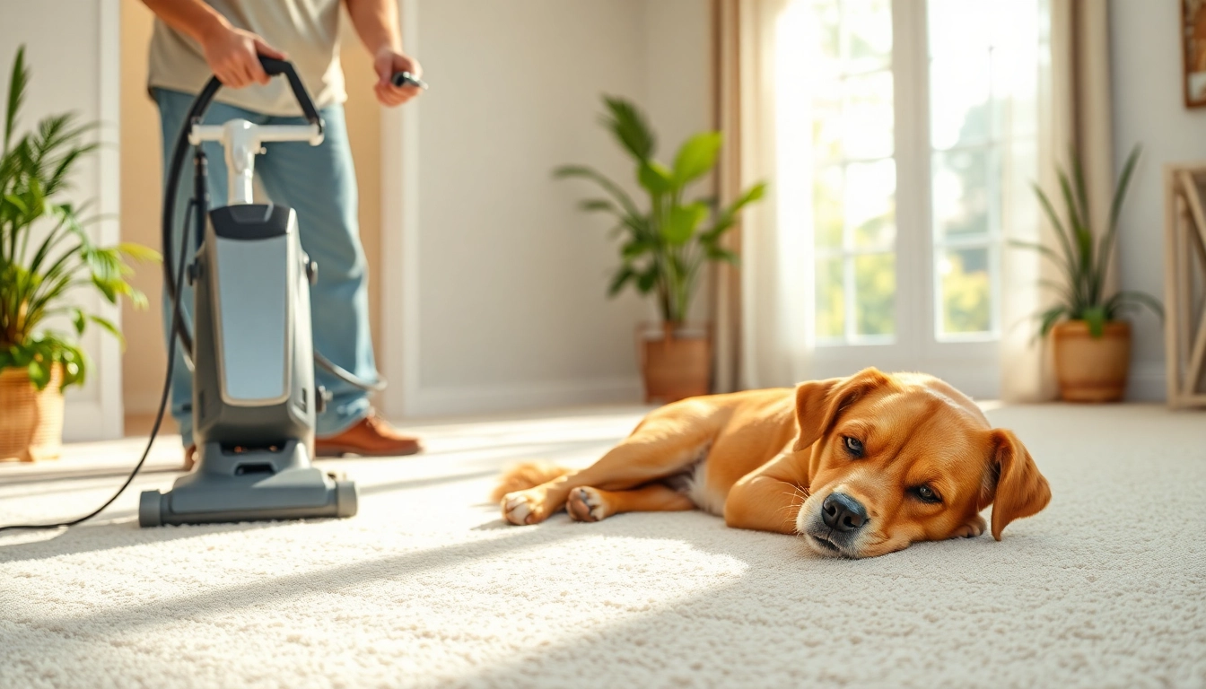 Pet odor carpet cleaning technician revitalizing a home’s interior with a fresh, clean look.