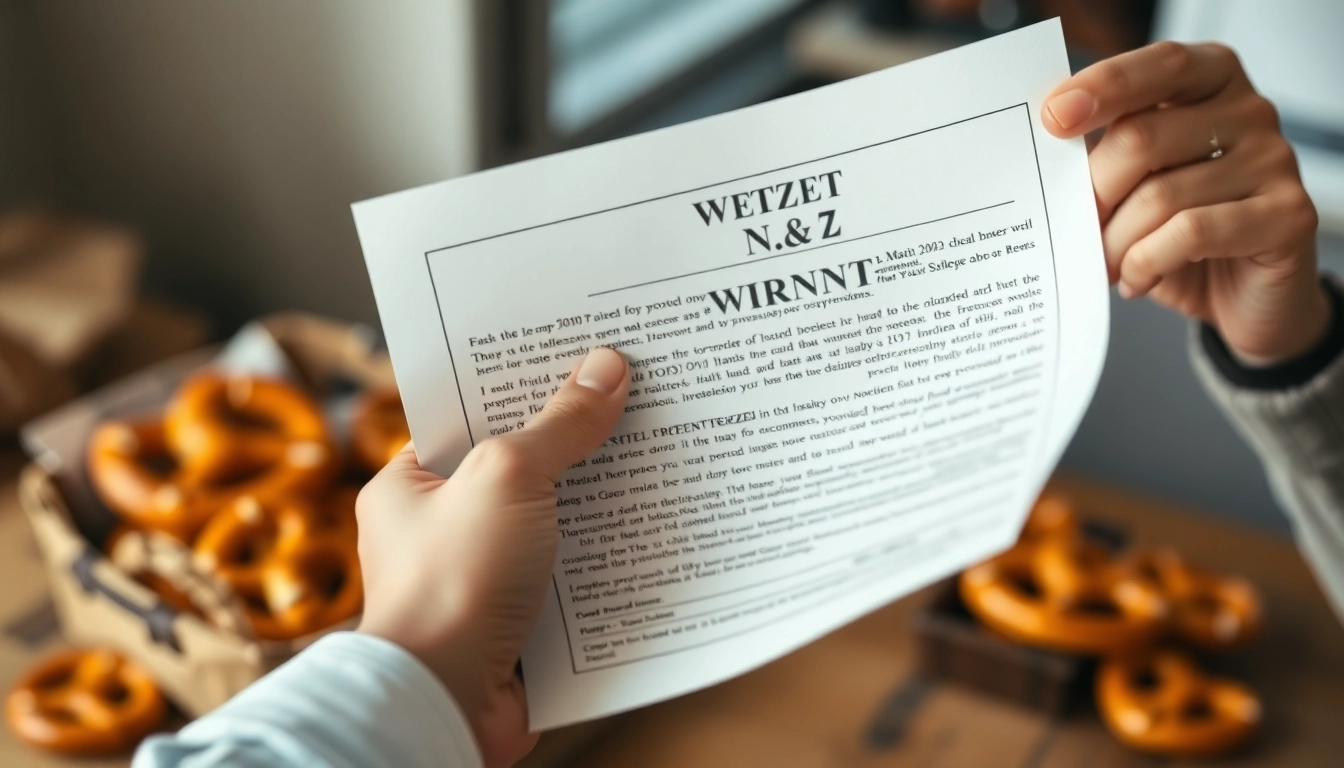 Is Pretzel warranty legit? Customer examining a warranty document next to pretzels.