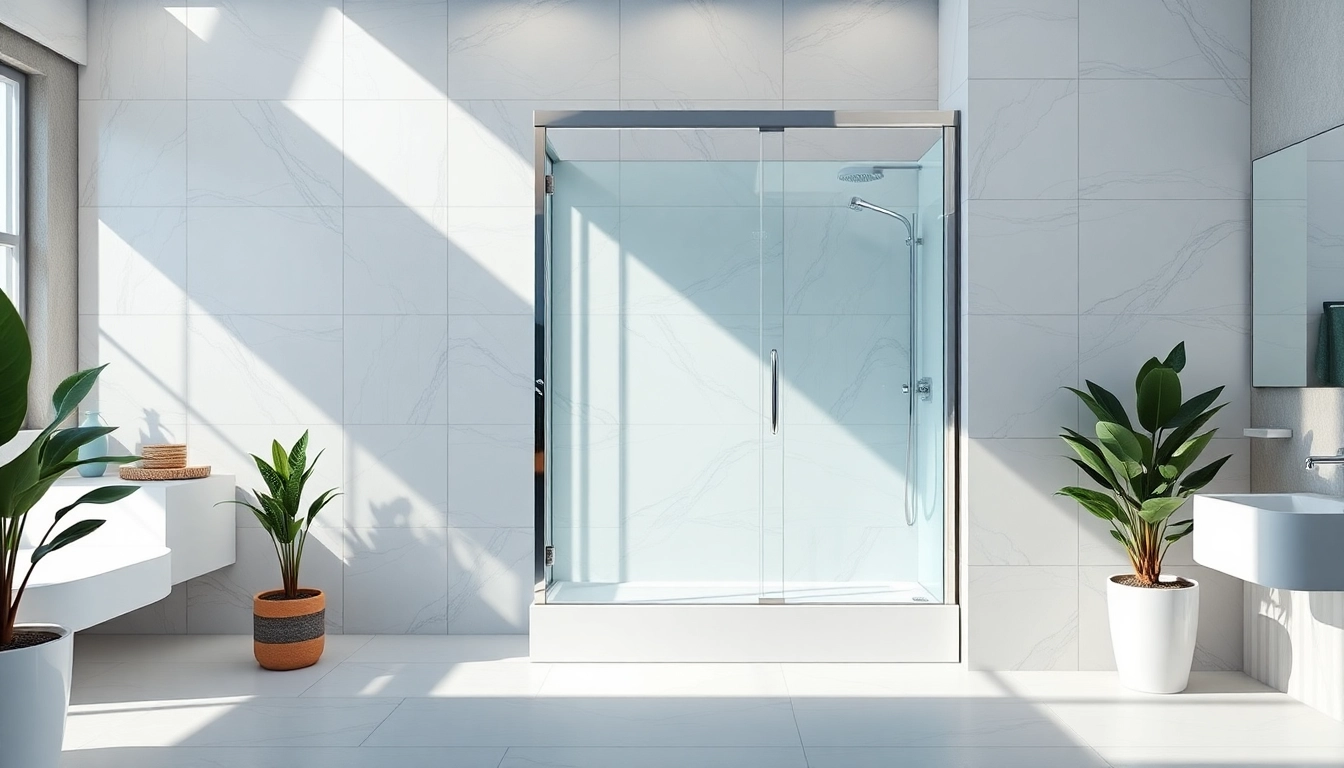 Eine elegante duschkabine 90x90 komplett in modernem Badezimmer-Design.