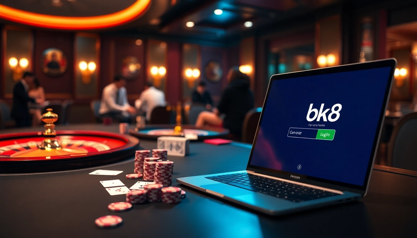 Seamlessly log in to the bk8 platform while enjoying a vibrant casino atmosphere