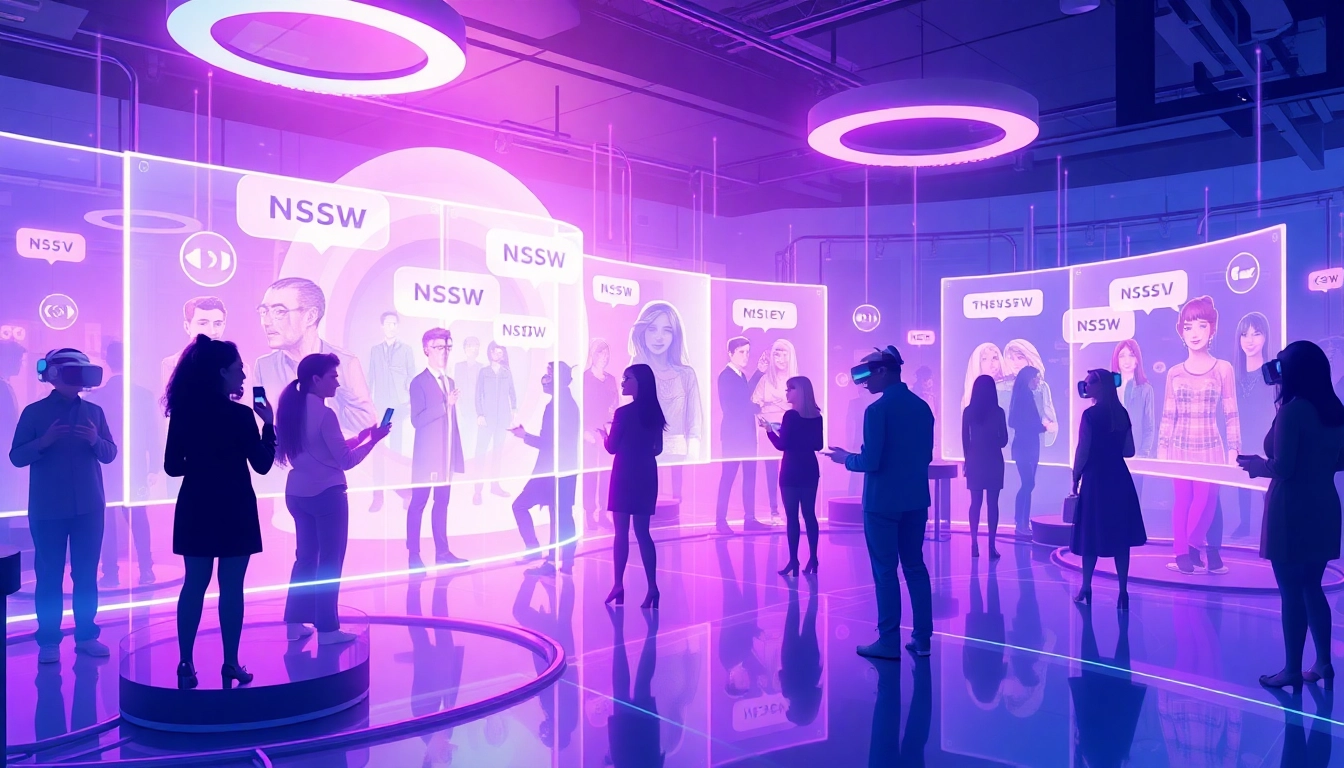 Visual representation of free nsfw ai interactions within a futuristic virtual setting.