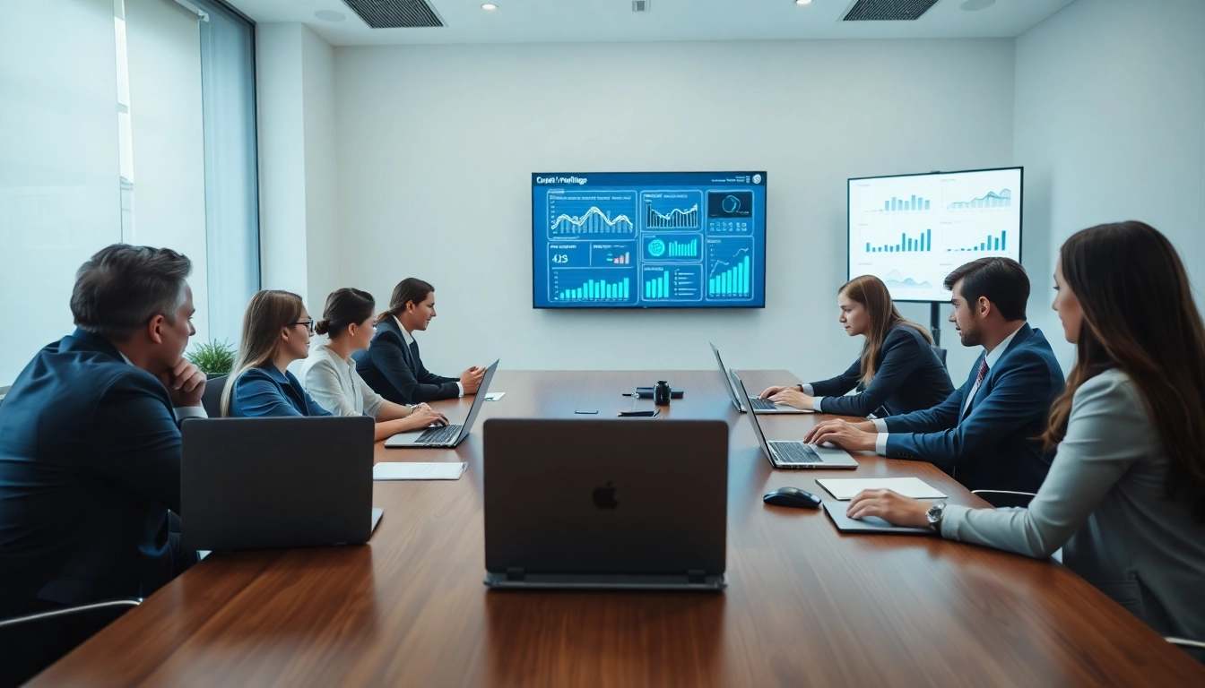 Explore competitive intelligence faqs with a professional team analyzing data in a bright conference room.