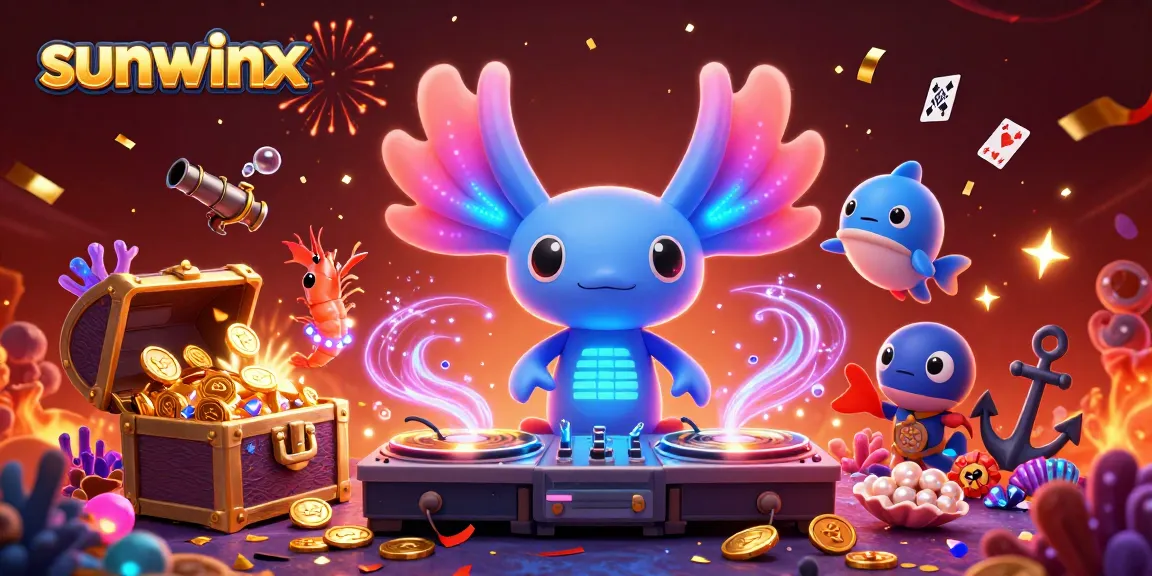 Experience vibrant gaming with sunwinx in this lively casino-themed 3D illustration