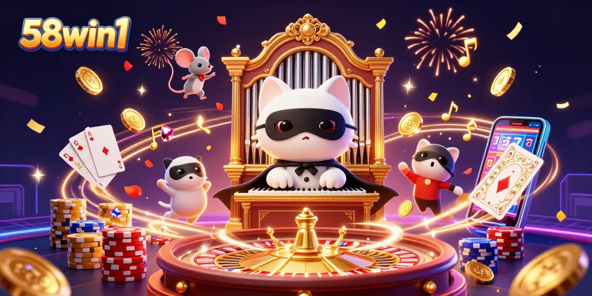 Experience the thrill of gaming at 58win1 with dynamic casino elements and engaging characters.